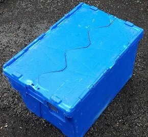 600x400x350 Attached Lidded Crate - Tote - Packs of 4