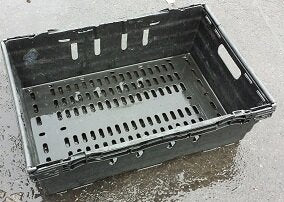 600x400x200 Bale Arm Crate Black - Black Arms - Packs of 10