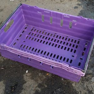 600x400x200 Bale Arm Crate Purple - Black Arms - Packs of 10
