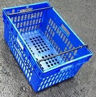 600x400x300 Bale Arm Crate Blue - Fully Vented - Packs of 5