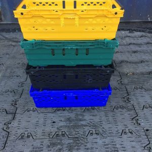 600x400x200 Bale Arm Crate Green - Green Arms - Packs of 10