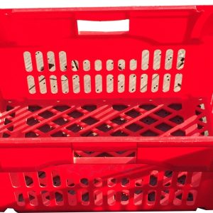 Maxinest Bale Arm Crate 600x400x300 Red - Fully Vented - Packs of 5