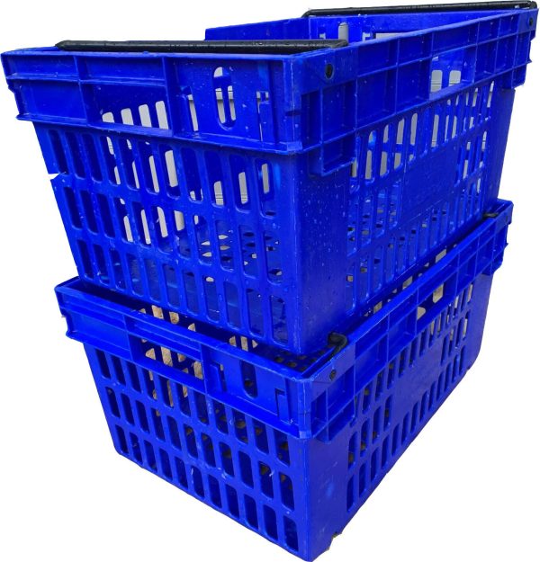 600x400x300 Bale Arm Crate Blue – Fully Vented – Packs of 5 ...