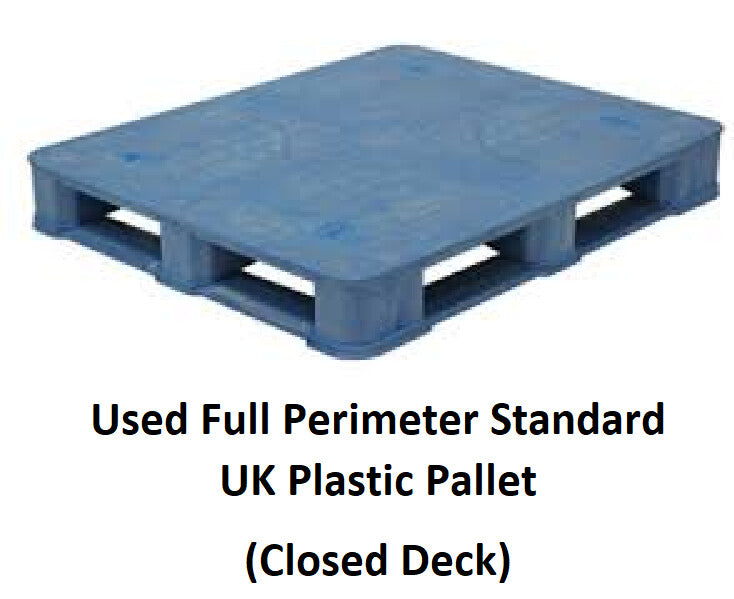 Full Perimeter Standard UK Plastic Pallet -1200×1000 Closed Deck
