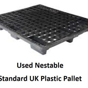 Nestable Standard UK Plastic Pallet -Pre Owned 1200x1000