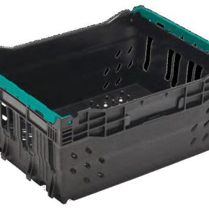 400x300x180 Bale Arm Crate - Half Size - Black (Pk14)