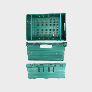 400x300x185 Bale Arm Crate-Black-Light Brown Bars - (Pk 14)