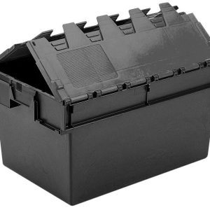 600x400x420  Black Eco Lidded Container (80 Ltr)