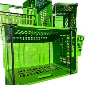 Maxinest Bale Arm Crate 600x400x350 Green Hybrid (Solid Floor, Vented Sides) Pk of 4